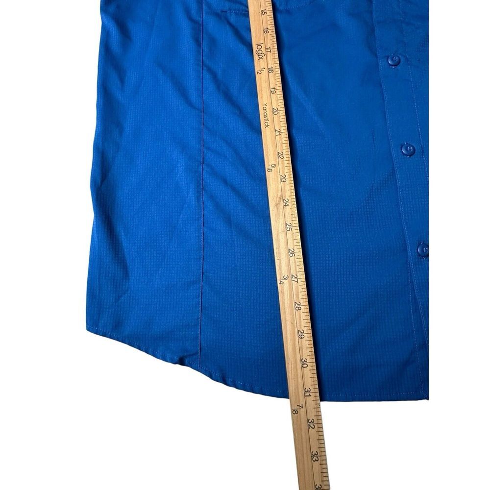 Columbia PFG Men's Shirt Button Down Roll Tab Sleeve Navy Blue Fishing S… - Picture 4 of 11